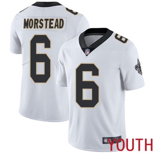 New Orleans Saints Limited White Youth Thomas Morstead Road Jersey NFL Football 6 Vapor Untouchable Jersey